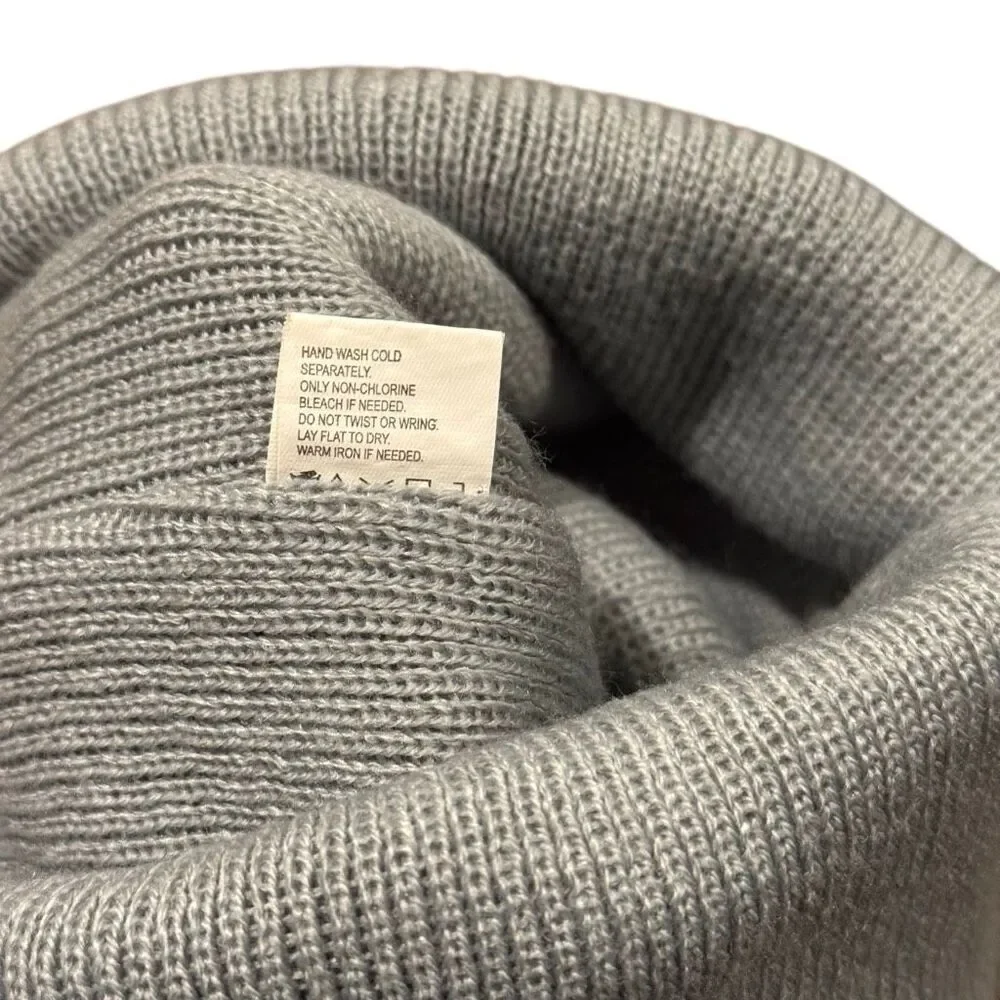 Hot Topic Light Gray Grey Slouch Beanie Cuffed Winter Hat